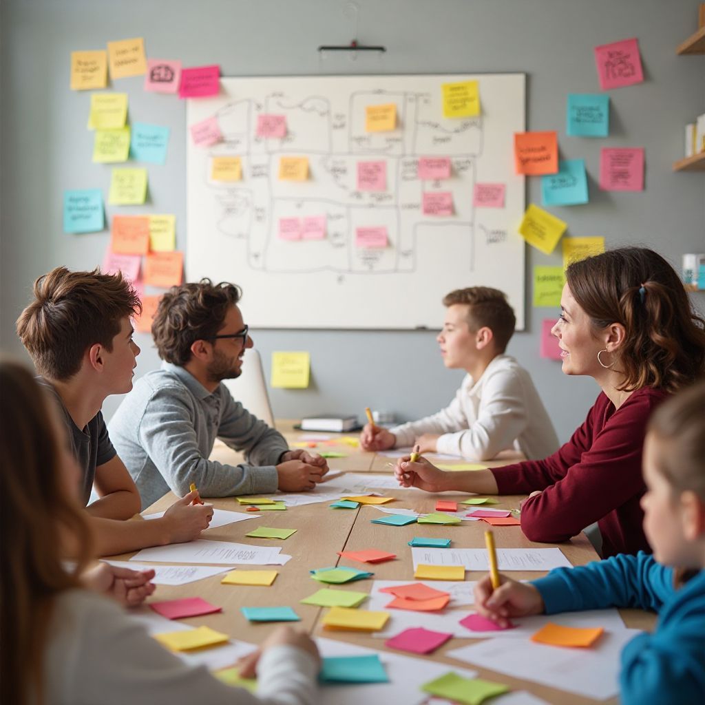 Team brainstorming session