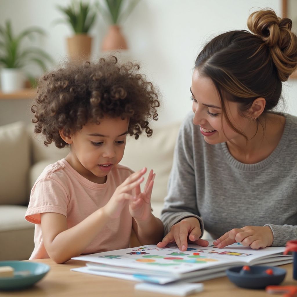 Child therapist using games in session